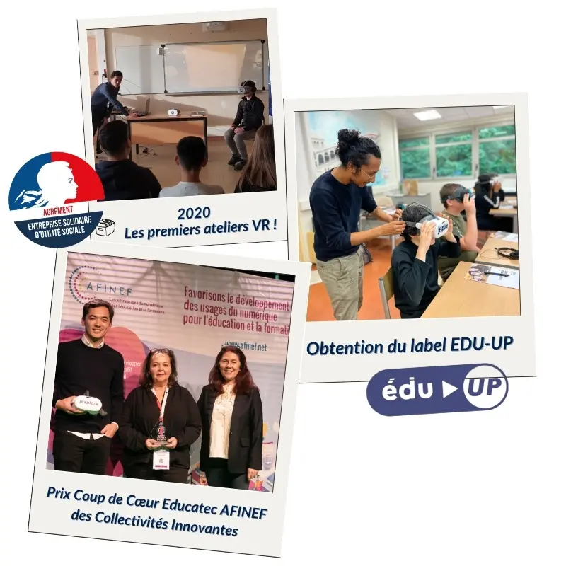 L'histoire de Jexplore : premiers ateliers VR, label EDU-UP et Prix Educatec AFINEF