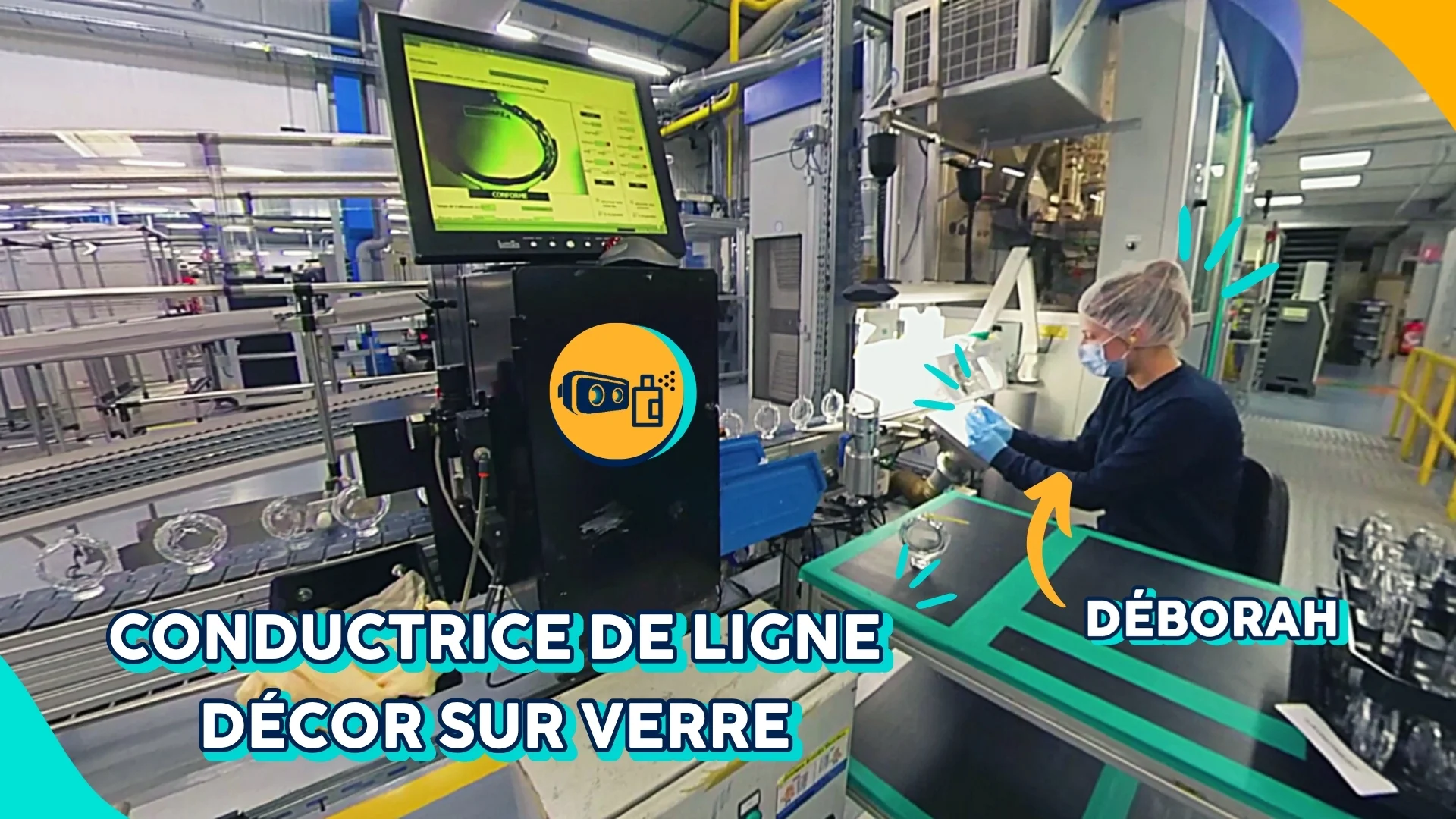 Conductrice de ligne décor sur verre