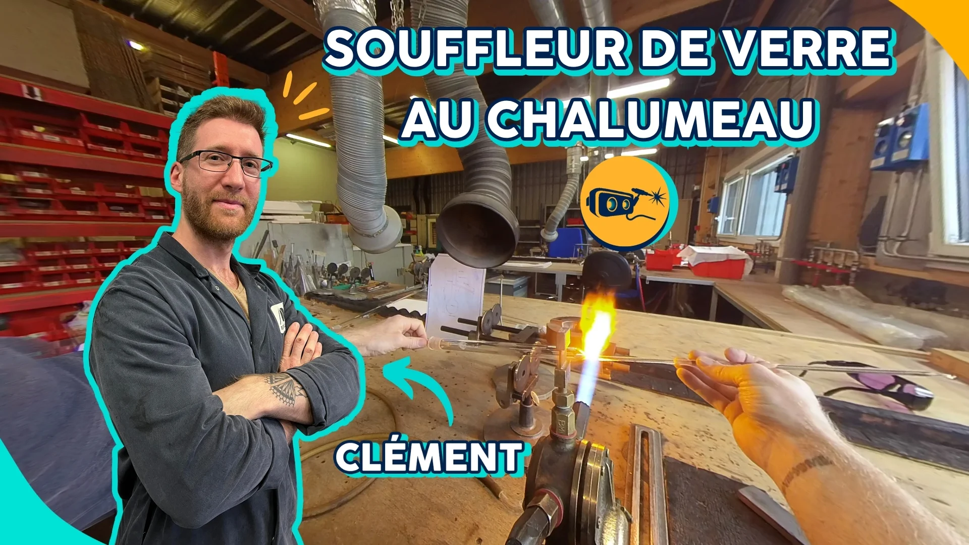 Souffleur de verre au chalumeau